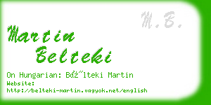 martin belteki business card